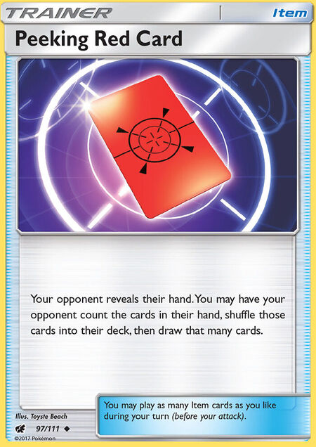 Peeking Red Card