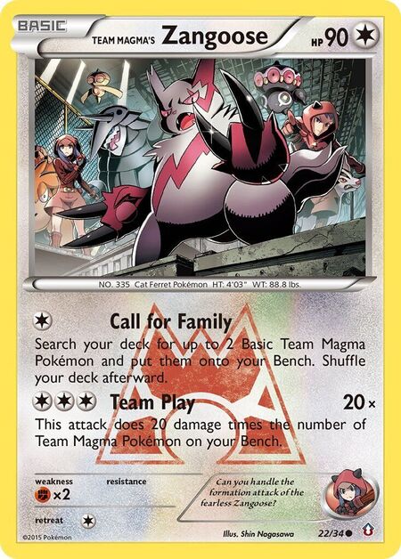 Team Magma's Zangoose
