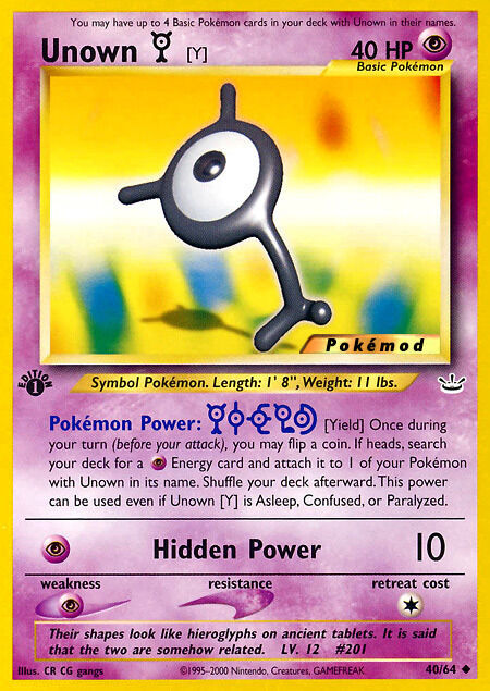 Unown Y